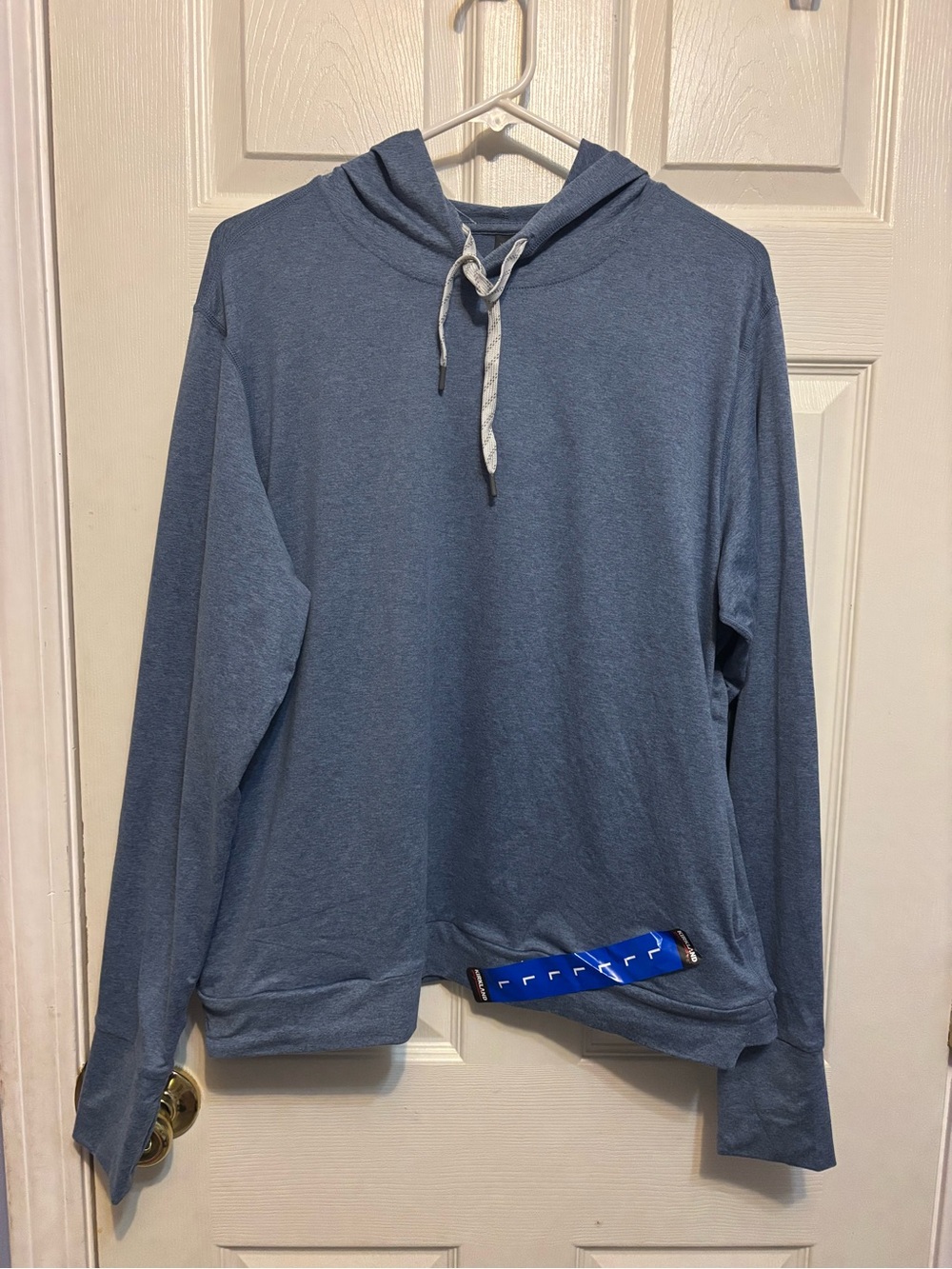 Women’s Blue Lightweight Hooded Pullover - Large
